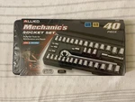 Allied Tools Mixed Drive Size Ratchet & Socket Set, 40 Pieces #86084. Fixed Price $19.99.