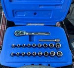 Kobalt #8006071 20 Pc Sae/metric 1/4" Dr Socket Wrench Set W/case. Fixed Price $29.99.