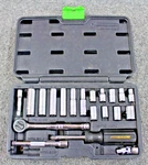 Pittsburgh Pro 1/4" Drive 20-PC Sae Socket Set Model #41722 (preowned). Fixed Price $15.00.