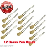12 Rotary Brass Wire Brush Dremel 8220-2/28 395 4000 1/8" Shank Clean Polish. Fixed Price $9.55.