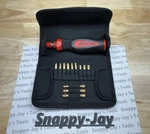 Snap-on Tools New Red Pop-up Screwdriver & Diamond Bit Set W/storage SGDQ16KT. Fixed Price $194.95.