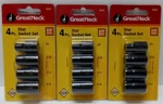 Lot Of Greatneck Star Socket Set 3/8" Drive 4PC TQE4C E8 E10 E12 E14. Fixed Price $12.99.