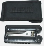 Used Unbranded Spring-operated Folding Scissors W/ Tactical Pouch Great! (D-7). Fixed Price $9.00.