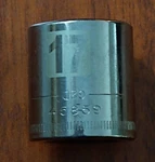 Craftsman Usa 45859, 3/8" Drive, 17MM. Socket, Shallow, 6 Point.. Fixed Price $11.89.