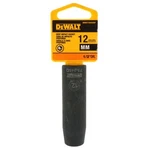 Dewalt DWMT73945OSP 12MM Black Deep Impact Socket, 1/2" Drive, 73-945D, 6-POINT. Fixed Price $5.44.