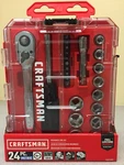 Craftsman CMMT12011 3/8 In. Drive Metric 6 Point Nano Mechanic's Tool Set 24 Pc. Fixed Price $44.79.