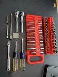 Craftsman Usa 1/4 Drive Socket Set Metric And Sae Ratchets, Extensions 55 Piece. Fixed Price $75.00.