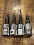 Snap-on Tools 3/8" Mm 4 Piece Triple Square Bit Socket Driver FTSM8C Usa. Fixed Price $40.00.