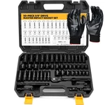 3/8'' Drive Impact Socket Set 51PCS Shallow & Deep Metric Standard. Fixed Price $59.99.