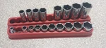 Snap On 222SFFS 3/8 Socket Set Piece Sae 6PT Shallow+deep 1/4"-7/8" Missing. Fixed Price $220.00.