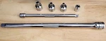 Blue-point Knurled Extensions 10"- 3/8 Drive BLPEXTK3810 & 6"-1/4 BLPTXK6. Fixed Price $39.25.