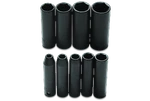 Proto #J72112 - 3/8 Drive 9 Piece Deep Impact Socket Set 6 Point Inch. Fixed Price $106.00.
