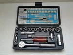 Vintage Great Neck 21-PC 1/4 & 3/8 Dr.socket Wrench Set #SO21M. Fixed Price $35.00.