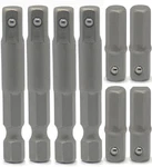8 Pieces 1/4" Hex To Socket Adapter, 6.35MM Square Bit. Fixed Price $16.99.