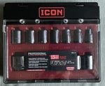 Icon Professional Standard Impact Piece Socket 1/2 Drive Set Sae 13SS-13. Fixed Price $84.00.