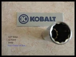 New... Kobalt 1/2" Drive Sae Deep Socket 12-PT Point Any Size Inch. Fixed Price $9.95.