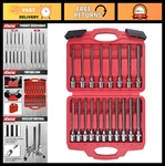 Extra Long 3/8" Drive Allen Hex Bit Socket Set, 19-PIECE Sae & Metric, S2 Steel. Fixed Price $61.99.