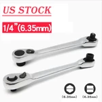 New Mini 1/4" Double Ended Ratchet Handle Wrench Rod Socket Screwdriver Bit. Fixed Price $9.08.