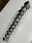 Mostly Craftsman 3/8 Shallow Socket Set 6 Point 11 Pieces Great Quality. Fixed Price $15.00.