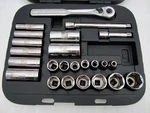 Vintage Craftsman 3/8" Drive 24PC Sae 6PT Socket Set 34867 Made Usa. Fixed Price $159.95.