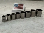 Craftsman 3/8 Drive Sae 12PT Sockets 13/16 Shallow 8PC L-681-G1 Usa. Fixed Price $13.25.