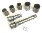7PC. Set Of China 12 Point 3/4" Chrome Ratchet Extensions & Sockets. Fixed Price $50.00.