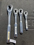 4PC Sears Craftsman Usa Nos Master Teardrop Ratchet Set 1/4 2X3/8 1/2 44809. Fixed Price $219.00.
