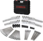 Casoman 107 Pieces Bit Socket Set, 1/4", 3/8" And 1/2" Drive, One Size. Fixed Price $127.46.