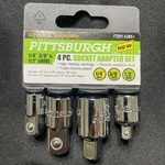Pittsburgh Pc. Socket Adapter Set 1/4'', 3/8'' & 1/2'' Drive. Fixed Price $11.00.