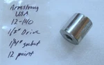 Ws Armstrong Usa 12-140 1/2" Drive 1/4" Socket Point Specialty Tool. Fixed Price $21.74.