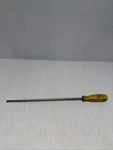 Snap On Yellow Hard Grip 1/4" Flat Head Screwdriver SSD4120. Fixed Price $18.00.