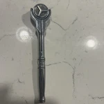Snap-on TNF72 1/4" Drive Chrome Round Swivel Head Ratchet Used. Fixed Price $110.00.