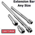 Craftsman 1/4" 3/8" 1/2" In. Drive Extension Bar - Socket Ratchet Any Size. Fixed Price $7.95.