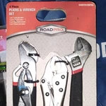 Roadpro 4PC Pliers & Wrench Set: Locking, Slip Joint, Groove Adj.. Fixed Price $20.00.