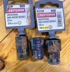 Craftsman Universal Max Axess Socket 13MM, 14MM & 18MM 3/8 Drive 3140, 3141. Fixed Price $21.99.