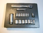 Craftsman Usa 18 Piece Top Line Metric 3/8 & 1/4" Drive Socket Set 33237 E3. Fixed Price $29.95.