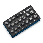 Capri Tools 1/4 In. Drive Master Universal Socket Set, Metric & Sae, 19-PIECE. Fixed Price $89.99.