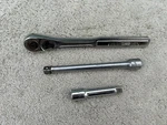Craftsman 3/8 Push Button Ratchet T3Y-44808 Extension Lot Usa. Fixed Price $34.00.