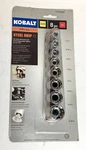 Nib Kobalt 3/8 Drive Steel Grip 8-PIECE Socket Set #0772438. Fixed Price $24.99.