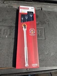 Sears Craftsman Nos 3PC 1/2 3/8 1/4 Full Polish Breaker Bar Set 47017 China. Fixed Price $64.95.