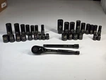 Stanley 3/8 Drive Set Quick Release Wrench And Sockets. Fixed Price $45.00.
