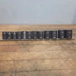 Craftsman -gk- 12MM To 27MM 6 Pt Shallow Impact Socket Set 1/2" Drive Usa. Fixed Price $125.00.