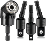 4-PIECE Power Drill Sockets Adapter SETS,360 Rotatable 1/4" 3/8" 1/2" Impact .... Fixed Price $22.19.