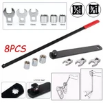 8PCS Serpentine Belt Tension Tools 3/8" Idler Pulley Wrench Crow Foot Socket Set. Fixed Price $19.86.