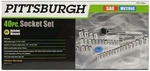 Pittsburgh 40 Pc. Sae & Metric Socket And Nut Driver Set. Fixed Price $18.00.