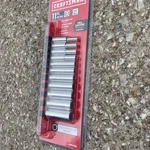 Craftsman 11 Pc 1/4 In Dr Sae 6 Pt Deep Socket Set With Magnet Holder CMMT12051. Fixed Price $25.99.
