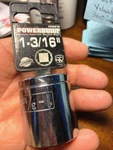 1/2" Drive 1-3/16" Standard Socket 12 Point-new-powerbuilt. Fixed Price $7.98.