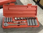 3/8" Drive Sae 6 Point Shallow Deep Socket Case Tekton 11551 Shop Garage. Fixed Price $39.95.