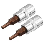 Uxcell 2PCS 1/4" Drive H3 3MM Hex S2 Steel Cr-v 1.5.... Fixed Price $9.73.