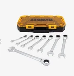 Dewalt DWMT74733 8 Piece Full Polish Ratcheting Combination Wrench Set. Fixed Price $19.99.